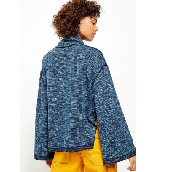 Free People Women's Sunny Days Knit Oversized Turtleneck Sweater Size XS - Picture 14 of 14